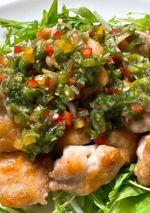 鶏肉のソテー九条葱塩だれかけ-レシピのメイン写真