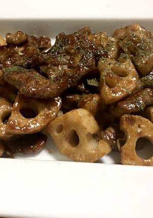 デリ風 豚肉とれんこんのバルサミコソテー-レシピのメイン写真
