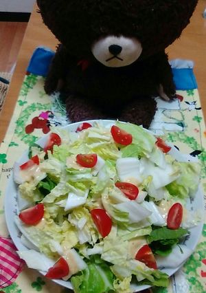 白菜のプチトマ入りわさびマヨサラダ-レシピのメイン写真