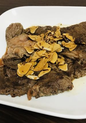 お手軽な大蒜醤油のステーキ-レシピのメイン写真