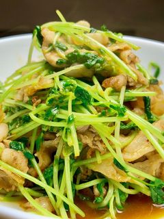 豚肉と豆苗の炒め物-レシピのメイン写真