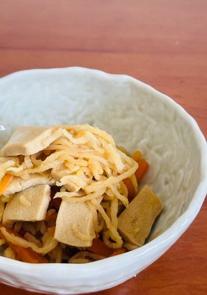 切り干し大根と高野豆腐の煮物-レシピのメイン写真