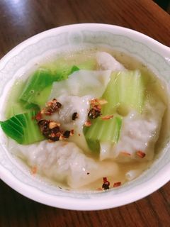 豚ひき肉とねぎで作るスープ餃子-レシピのメイン写真