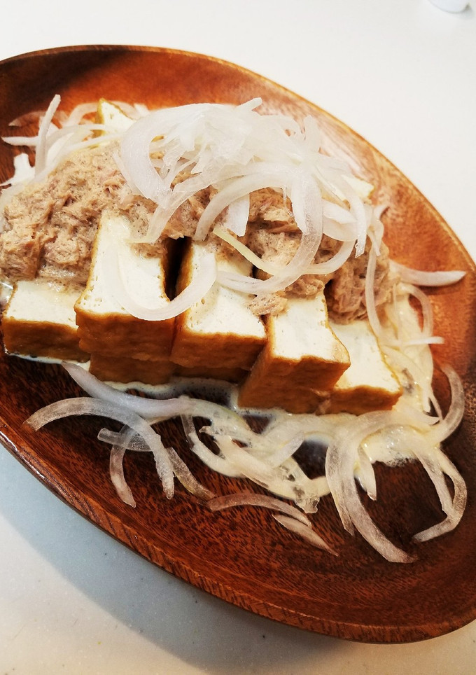 厚揚げと新玉でツナマヨ！今日のつまみ5-レシピのメイン写真