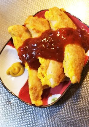 鶏ささみピカタのピリ辛ケチャップソース-レシピのメイン写真