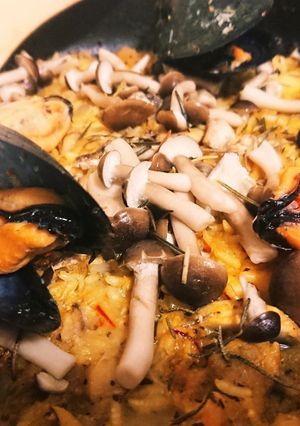 カニのシーフードパエリア-レシピのメイン写真