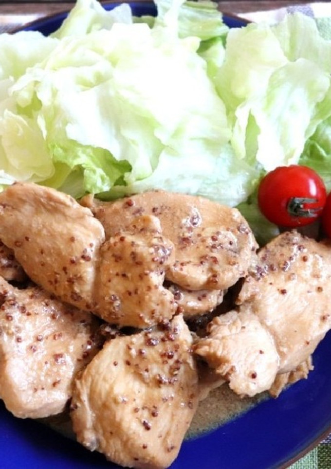 簡単♪鶏むね肉のマスタードマヨ醤油炒め-レシピのメイン写真