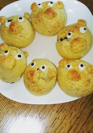 ホットケーキミックスで動物パン-レシピのメイン写真