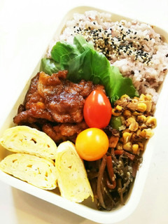 お弁当(4/26)豚肉のケチャップ炒め-レシピのメイン写真