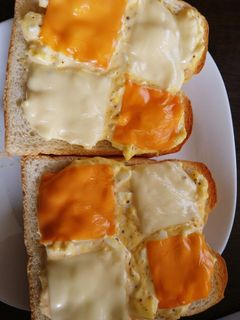 ゆで卵のチーズトースト-レシピのメイン写真
