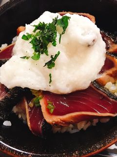 鰹のタタキとろろ丼-レシピのメイン写真