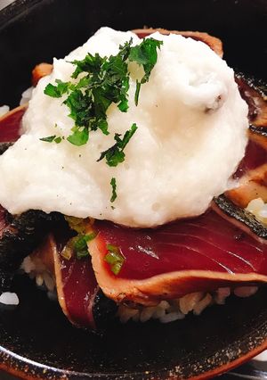 鰹のタタキとろろ丼-レシピのメイン写真