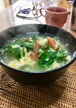 スイスチャードのかき卵スープ-レシピのメイン写真