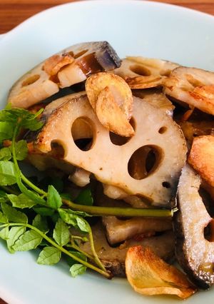 酒のあてに最高！焼き蓮根-レシピのメイン写真