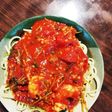 赤海老とトマトでガーリックパスタ★☆