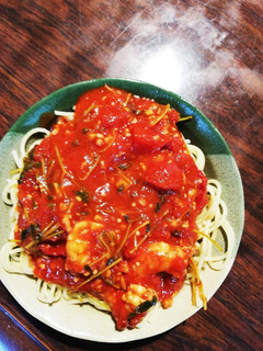 赤海老とトマトでガーリックパスタ★☆-レシピのメイン写真