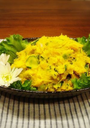 クリームチーズ入りかぼちゃサラダ-レシピのメイン写真