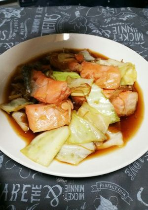 鮭とキャベツのオイスター炒め-レシピのメイン写真