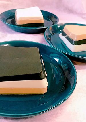 簡単！ビックリ✨切るだけ！3色の胡麻豆腐-レシピのメイン写真