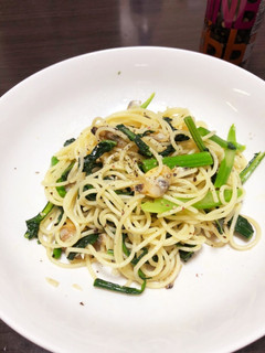 かき菜とあさりのの初夏パスタ!-レシピのメイン写真
