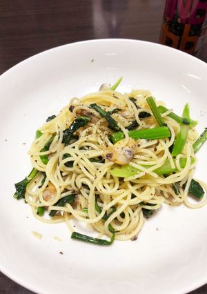 かき菜とあさりのの初夏パスタ！-レシピのメイン写真