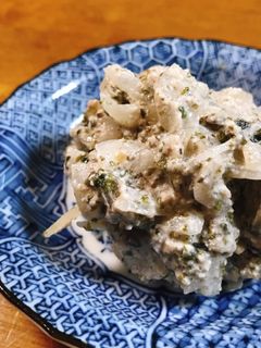 新玉ねぎとたらこの白和え風サラダ-レシピのメイン写真