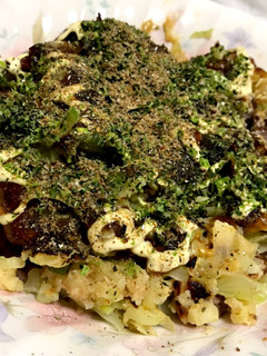 ニンニク香る、ステーキ風牛玉お好み焼!!-レシピのメイン写真