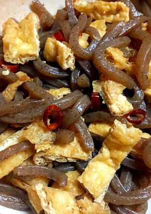 こんにゃくとお揚げの炒め物-レシピのメイン写真