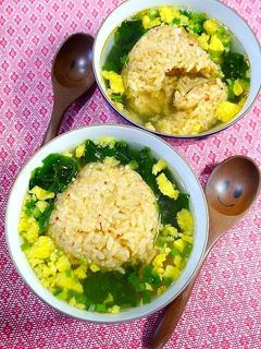 悪魔のおにぎり☆四川風坦々麺味雑炊-レシピのメイン写真