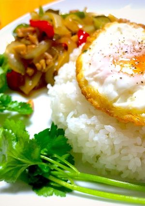 ３つの調味料だけ！超簡単ガパオライス-レシピのメイン写真