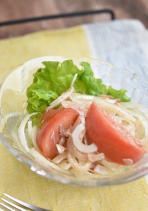 新玉ねぎとツナトマトの中華風サラダ-レシピのメイン写真
