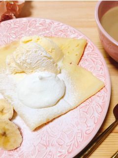 スキムミルクでもちもちクレープ。:°ஐ♡-レシピのメイン写真