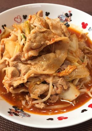 豚キムチの甘辛煮!(^^)!-レシピのメイン写真