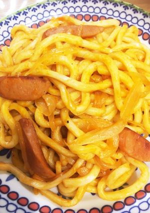 簡単♪10分でできる♪うどんナポリタン♪-レシピのメイン写真