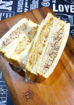 簡単！揚げない☆鯖キャベツコロッケサンド-レシピのメイン写真