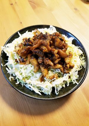 ○鶏皮あぶり焼き(タレ)○今日のつまみ6-レシピのメイン写真