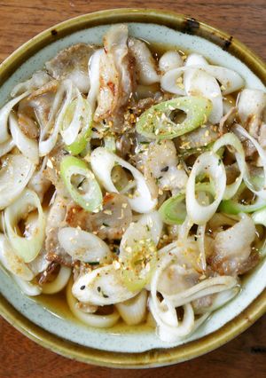 ねぎと豚肉の痺れうどん-レシピのメイン写真