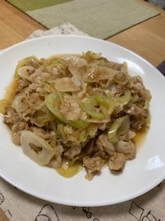長ネギとと豚バラ肉のポン酢炒め-レシピのメイン写真