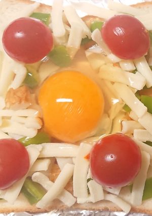NO.1目玉焼きトースト♡フライパン不要-レシピのメイン写真