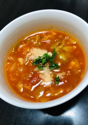 春キャベツとトマトのスープ-レシピのメイン写真