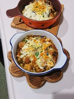 鍋の残りでリメイク♪カレーグラタン♥️-レシピのメイン写真