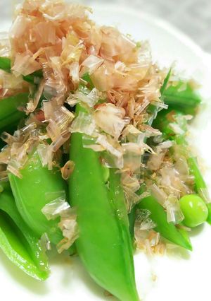 ✿あごだし美味スナップエンドウのお浸し✿-レシピのメイン写真