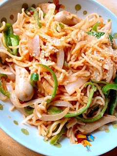 レンジで簡単!ナポリタンスパゲティ-レシピのメイン写真