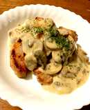 豚ヒレ肉のマッシュルームクリームソース