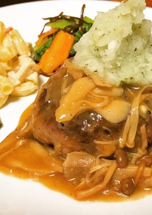 簡単！絶品！和風キノコハンバーグ-レシピのメイン写真