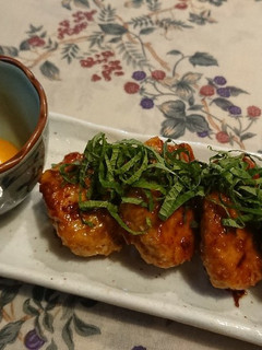 照り焼き鶏つくね 卵黄添え-レシピのメイン写真