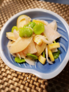 簡単 そら豆と筍と大根の明太子マリネ-レシピのメイン写真