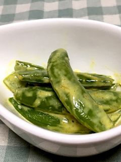 スナップエンドウのカレーマヨ和え-レシピのメイン写真
