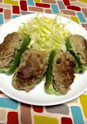 超簡単☆セージが香る！ピーマンの肉詰め-レシピのメイン写真