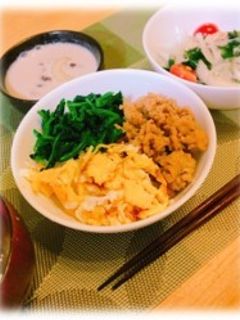 三色丼-レシピのメイン写真